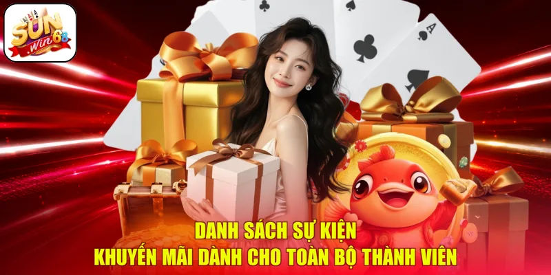 Danh sách sự kiện khuyến mãi dành cho toàn bộ thành viên